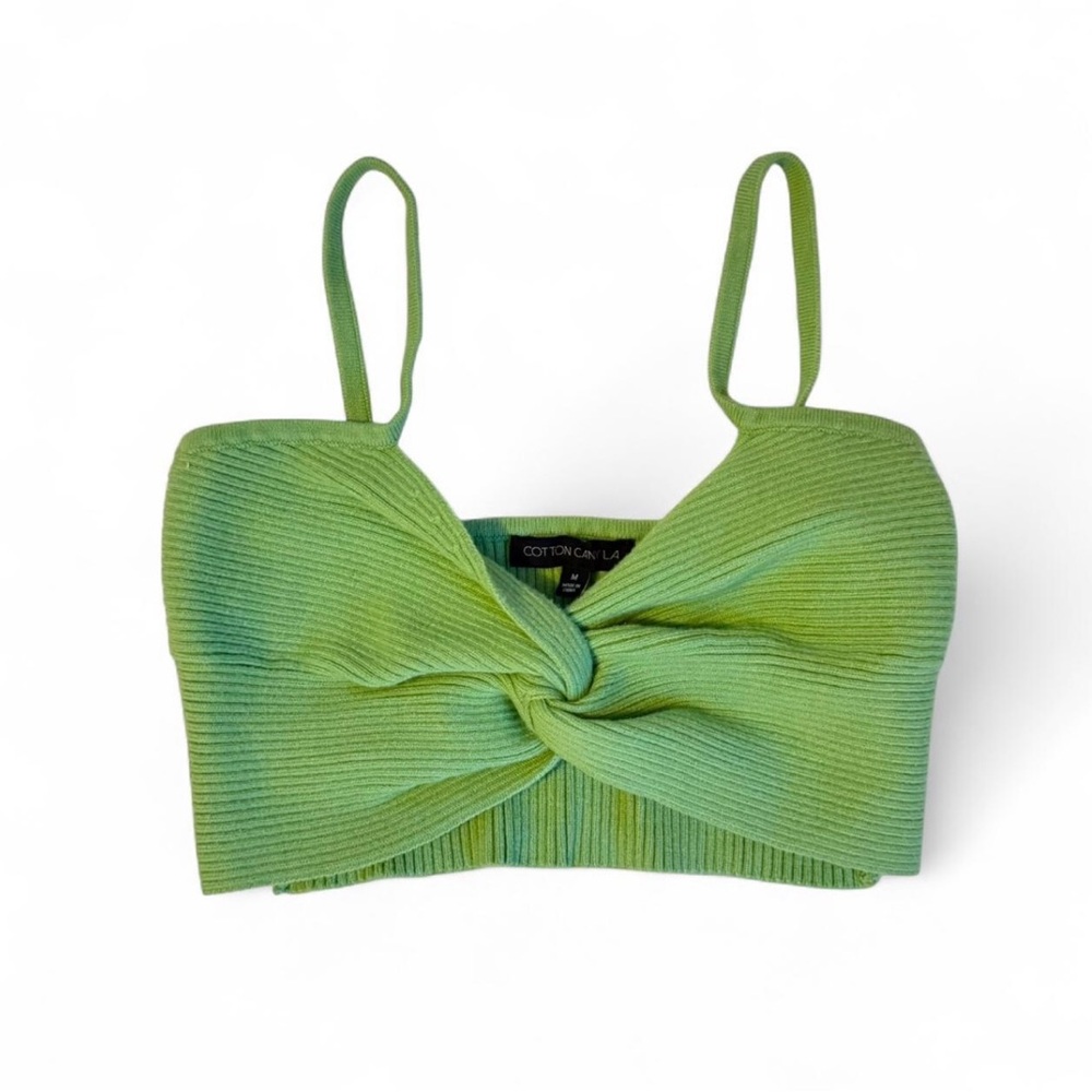 Knit Green Cropped Tank